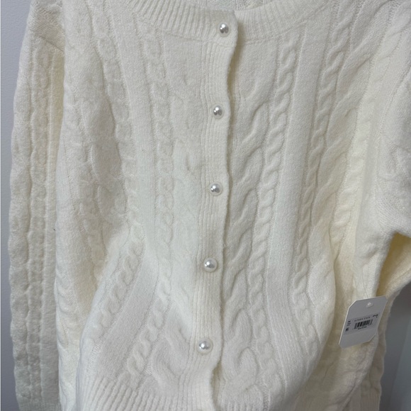 Altar'd State Ivory Cable Knit Cardigan - Picture 8 of 9
